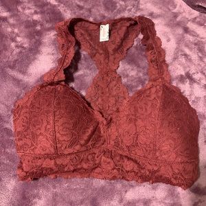 Red/burgundy bralette